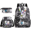 Kit Escolar do Messi Com 3 Peças - Mochila, Bolsa de Ombro e Estojo