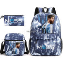 Kit Escolar do Messi Com 3 Peças - Mochila, Bolsa de Ombro e Estojo