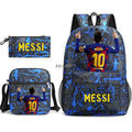 Kit Escolar do Messi Com 3 Peças - Mochila, Bolsa de Ombro e Estojo