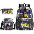 Kit Escolar do Messi Com 3 Peças - Mochila, Bolsa de Ombro e Estojo