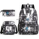 Kit Escolar do Messi Com 3 Peças - Mochila, Bolsa de Ombro e Estojo