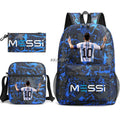 Kit Escolar do Messi Com 3 Peças - Mochila, Bolsa de Ombro e Estojo