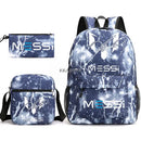 Kit Escolar do Messi Com 3 Peças - Mochila, Bolsa de Ombro e Estojo