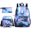 Kit Escolar do Messi Com 3 Peças - Mochila, Bolsa de Ombro e Estojo