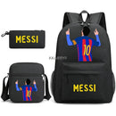 Kit Escolar do Messi Com 3 Peças - Mochila, Bolsa de Ombro e Estojo