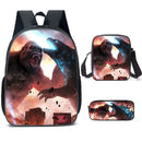 Kit Escolar Godzilla - Mochila, Bolsa de Ombro e Estojo
