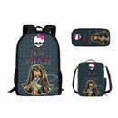Kit Escolar Infantil Monster High - Mochila, Lancheira Térmica e Estojo