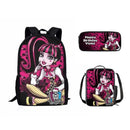 Kit Escolar Infantil Monster High - Mochila, Lancheira Térmica e Estojo