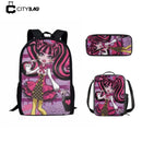 Kit Escolar Infantil Monster High - Mochila, Lancheira Térmica e Estojo