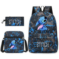 Kit Escolar Lilo & Stitch 3 em 1: Mochila, Bolsa de ombro e Estojo