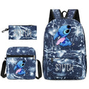 Kit Escolar Lilo & Stitch 3 em 1: Mochila, Bolsa de ombro e Estojo
