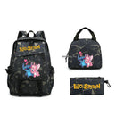 Kit Escolar Lilo & Stitch: Mochila, Lancheira e Estojo