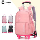 Mochila Escolar com 6 rodinhas para Meninas