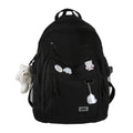 Mochila Escolar Feminina com Chaveiro de Ursinho