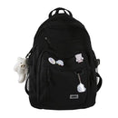 Mochila Escolar Feminina com Chaveiro de Ursinho