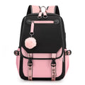 Mochila Escolar Feminina Impermeável com Porta de Usb Externa