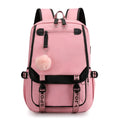 Mochila Escolar Feminina Impermeável com Porta de Usb Externa