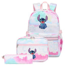Mochila Escolar Feminina Infantil com Lancheira e Estojo Kit 3 Peças