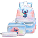 Mochila Escolar Feminina Infantil com Lancheira e Estojo Kit 3 Peças