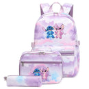 Mochila Escolar Feminina Infantil com Lancheira e Estojo Kit 3 Peças