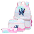 Mochila Escolar Feminina Infantil com Lancheira e Estojo Kit 3 Peças