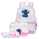 Mochila Escolar Feminina Infantil com Lancheira e Estojo Kit 3 Peças