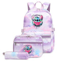 Mochila Escolar Feminina Infantil com Lancheira e Estojo Kit 3 Peças