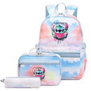 Mochila Escolar Feminina Infantil com Lancheira e Estojo Kit 3 Peças