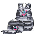 Mochila Escolar Feminina Infantil com Lancheira e Estojo Kit 3 Peças