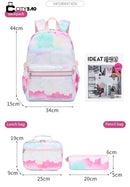 Mochila Escolar Feminina Infantil com Lancheira e Estojo Kit 3 Peças