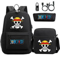 Mochila Escolar Infantil One Piece com Lancheira e Estojo Kit 3 Peças