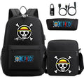 Mochila Escolar Infantil One Piece com Lancheira e Estojo Kit 3 Peças