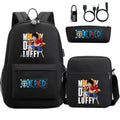 Mochila Escolar Infantil One Piece com Lancheira e Estojo Kit 3 Peças
