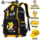Mochila Escolar Luminosa do Pokémon Pikachu