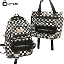 Mochila/Bolsa Escolar Feminina Xadrez