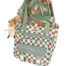 Mochila/Bolsa Escolar Feminina Xadrez