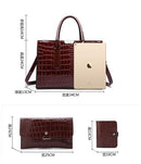 Bolsa Feminina em Couro Detalhado - Pague 1 Leve 3