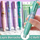 Lápis de Borracha Tema Infantil + 2 Refil