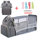Bolsa Mamãe Bebe Berço retrátil + 4 Brinquedos Mordedores de Brinde