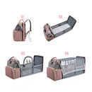 Bolsa Mamãe Bebe Berço retrátil + 4 Brinquedos Mordedores de Brinde