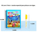 Livro Mágico para Desenho - Pintura Água Mágica para Crianças de 2 a 6 anos